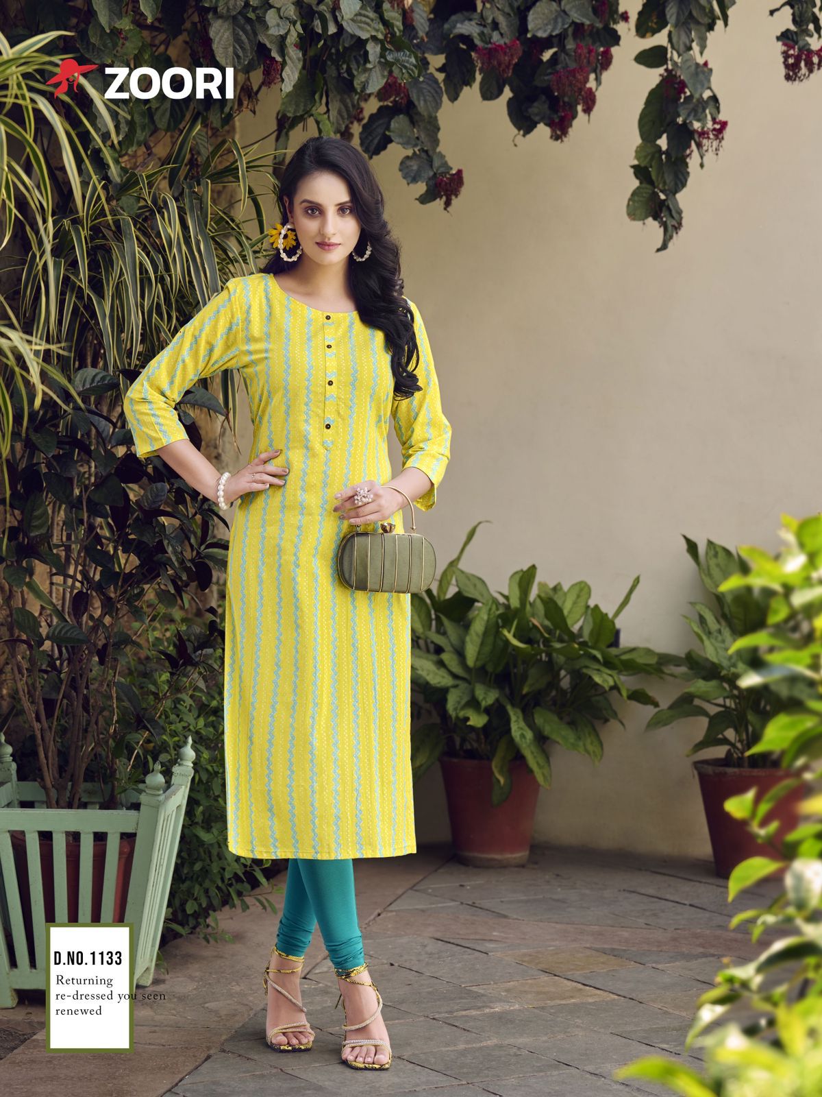 Long Blue Cotton Kurti With Belt And Bell Sleeves  Latest Kurti Designs