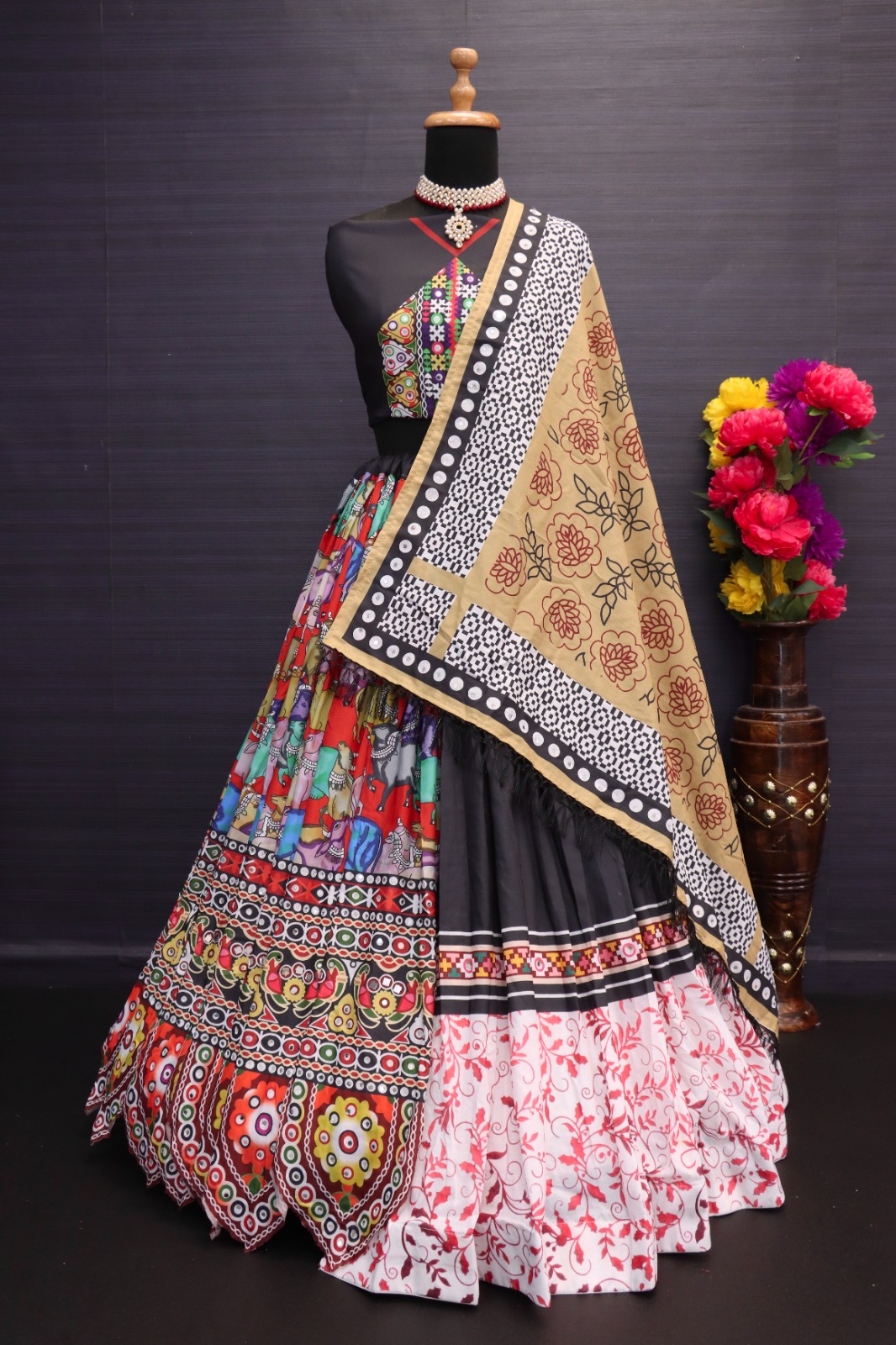 Large Cotton Jaipuri Rajasthani Lehenga Choli, Printed at Rs 900 in Jaipur