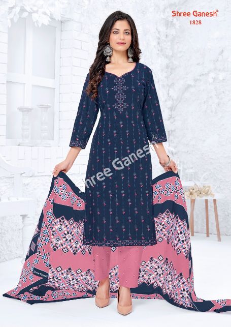 SHREE GANESH BATIK VOL 8 COTTON PRINTED PATIYALA DRESS MATERIALS ONLINE  RATE WHOLESALER SURAT