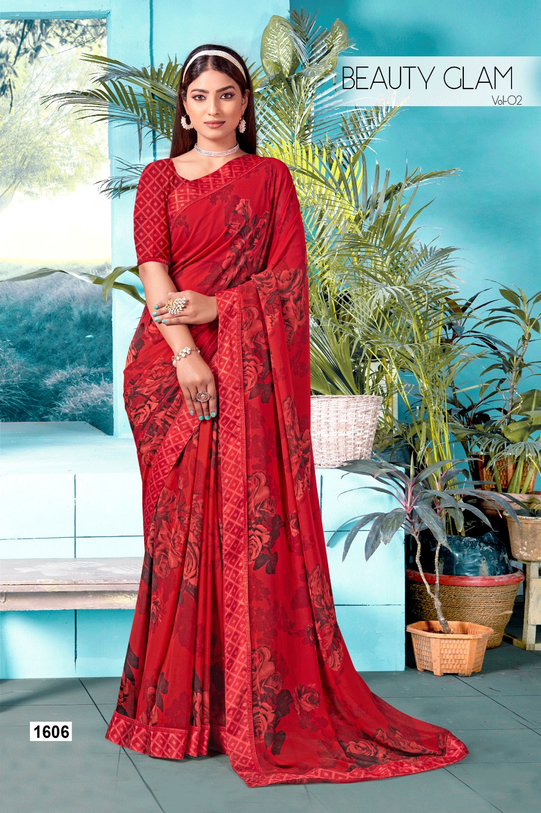 Buy Anand Sarees Floral Print Daily Wear Georgette Multicolor Sarees Online  @ Best Price In India | Flipkart.com