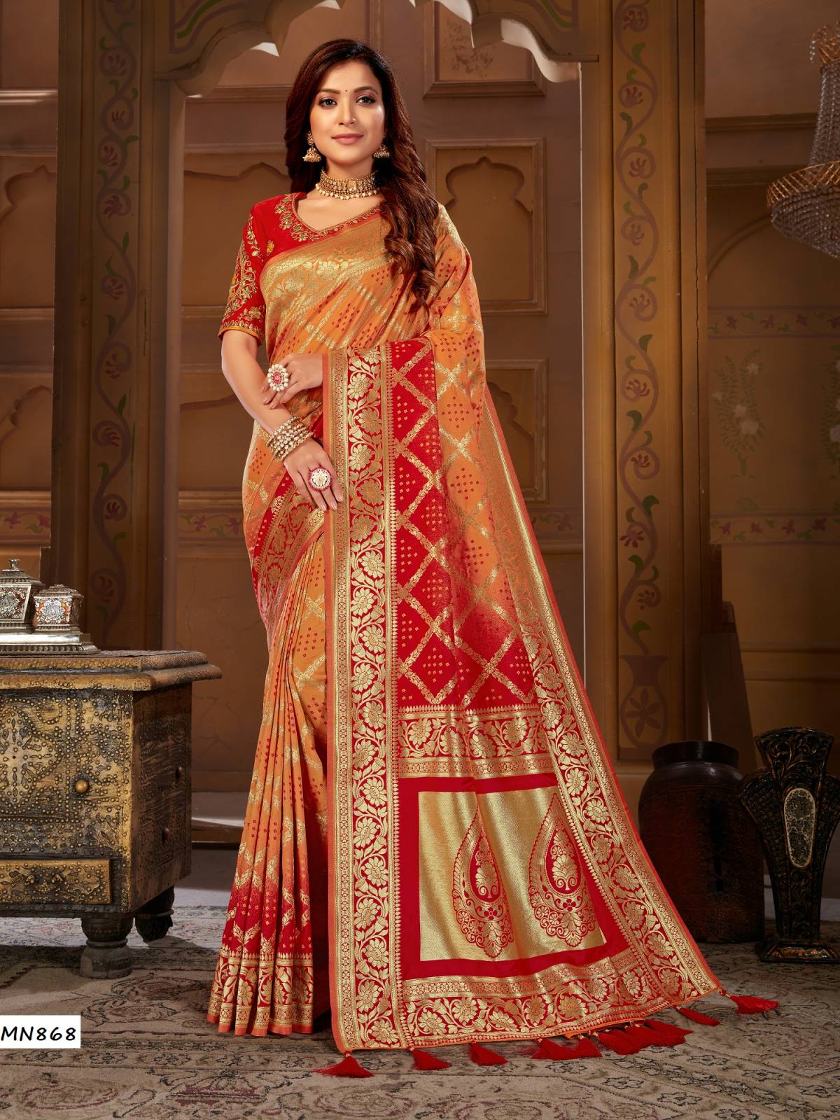 Jacquard Banarasi Silk Saree Online Pink Color | Buy Designer Saree 2022