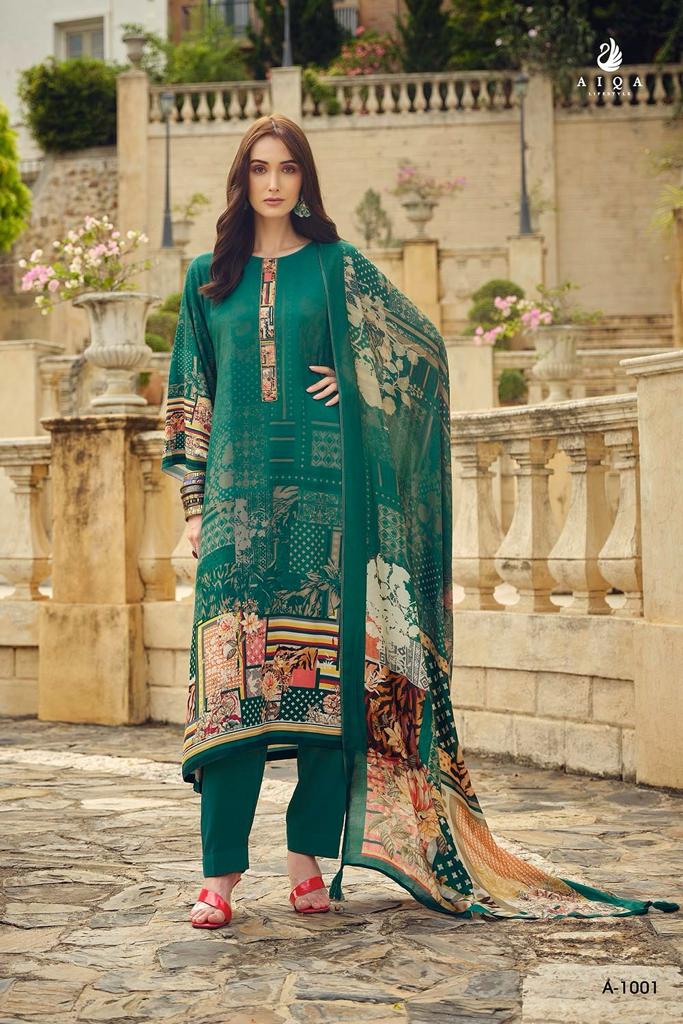 Buy DRAVINAM Trends Women's Unstitched Digital Print Pure Wool Pashmina  Fancy Embroidered Winter Salwar Suit Dress Material with Printed Pure  Pashmina Shawl Dupatta Free Size (Green) Online at Best Prices in India -