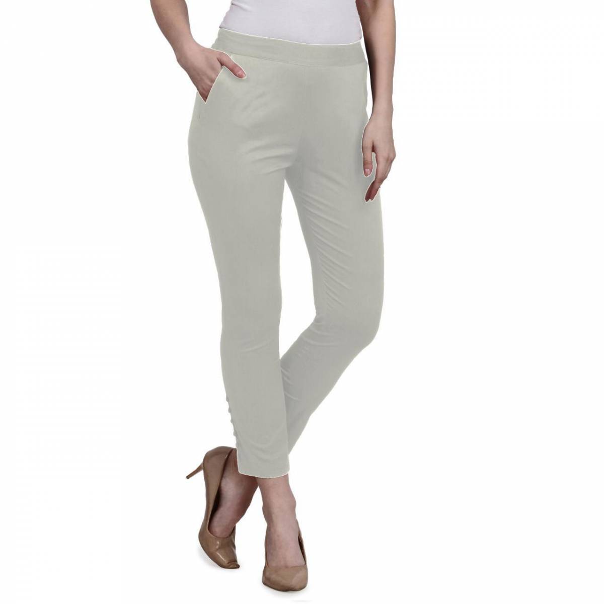 Juniper - White Cotton Blend Women's Pencil Pants ( Pack of 1 ) Price in  India - Buy Juniper - White Cotton Blend Women's Pencil Pants ( Pack of 1 )  Online at Snapdeal