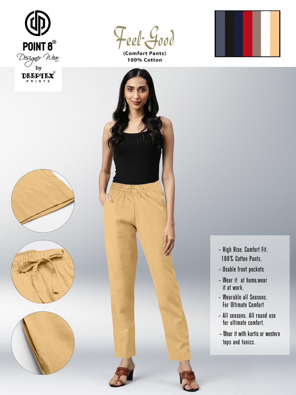 Polyester Ladies Western Stripe Pants at Rs 349 in Noida | ID: 19301285788