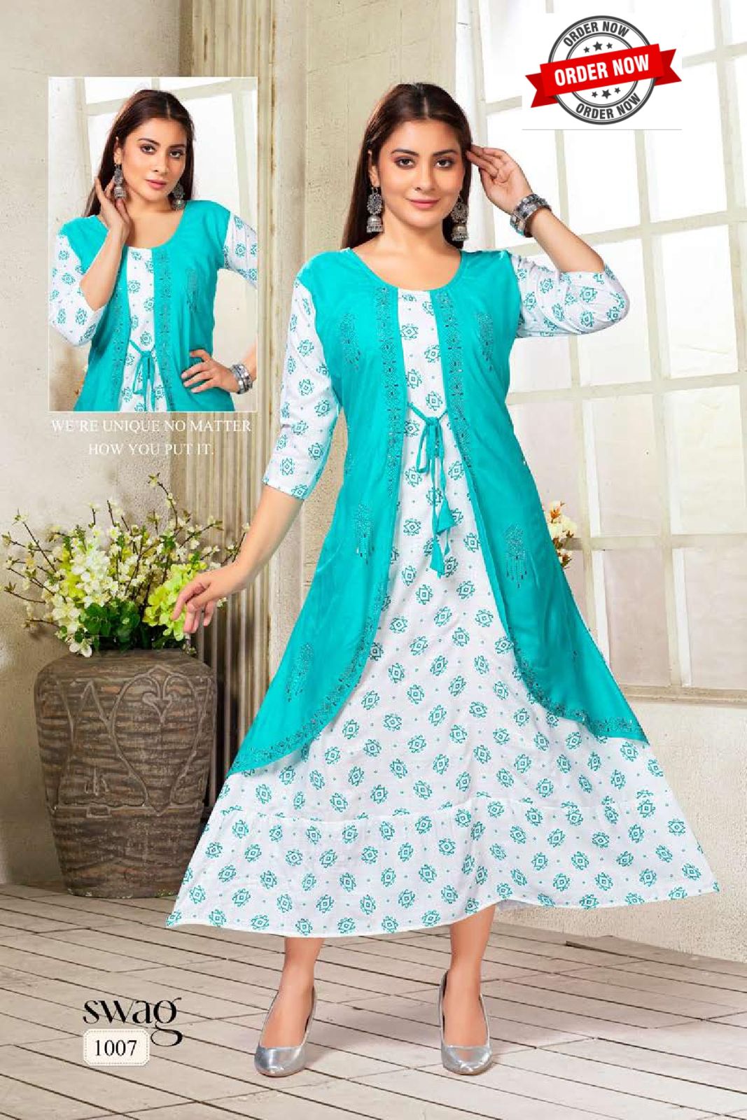 Buy Ethnic Anarkali Green Ladies Kurti With Golden Printed Pattern Indian  Kurti Rayon Kurti Dress Indian Kurti Designer Dress Women Dress Online in  India - Etsy | Designer kurti patterns, Chiffon fashion,