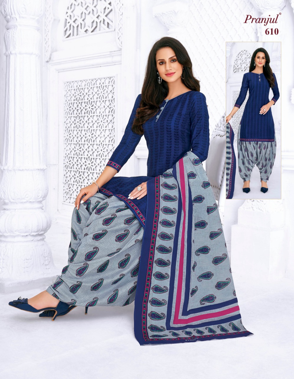 Buy Pranjul cotton unstitched dress material 2830 Online at Low Prices in  India at Bigdeals24x7.com