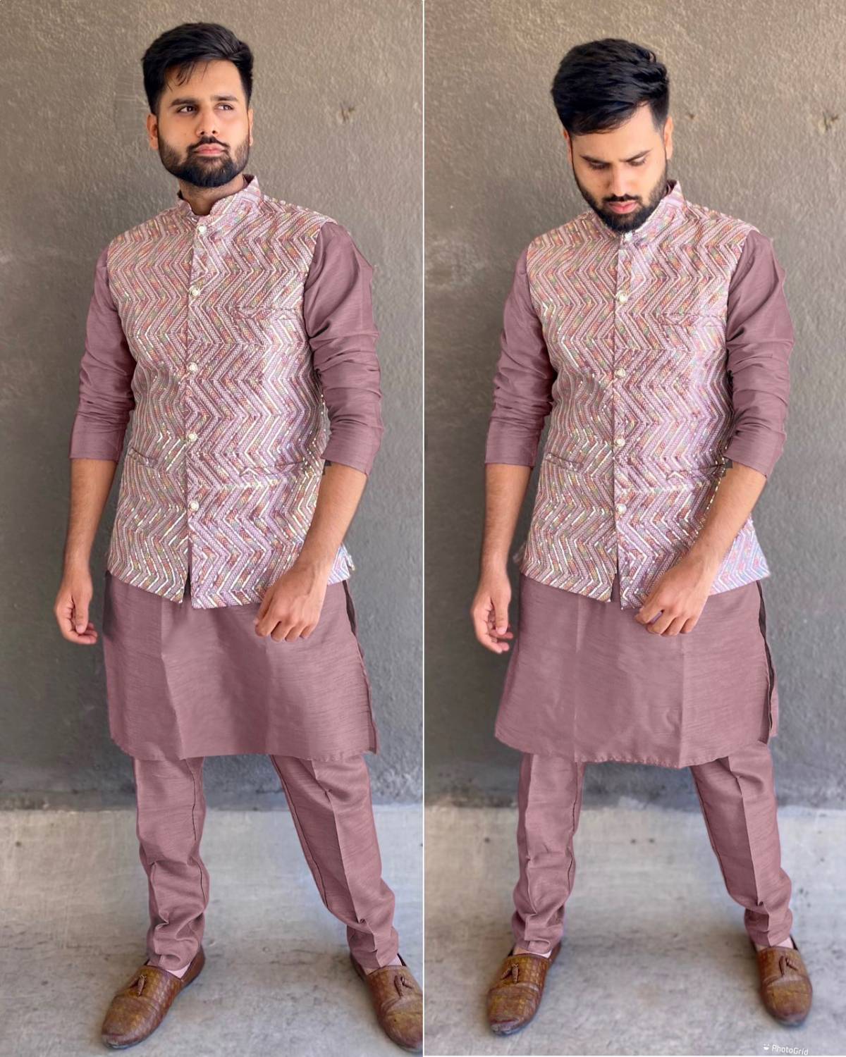 Buy Powder Blue Self Design Kurta Jacket Set Online in the UK @Manyavar - Kurta  Jacket Set for Men