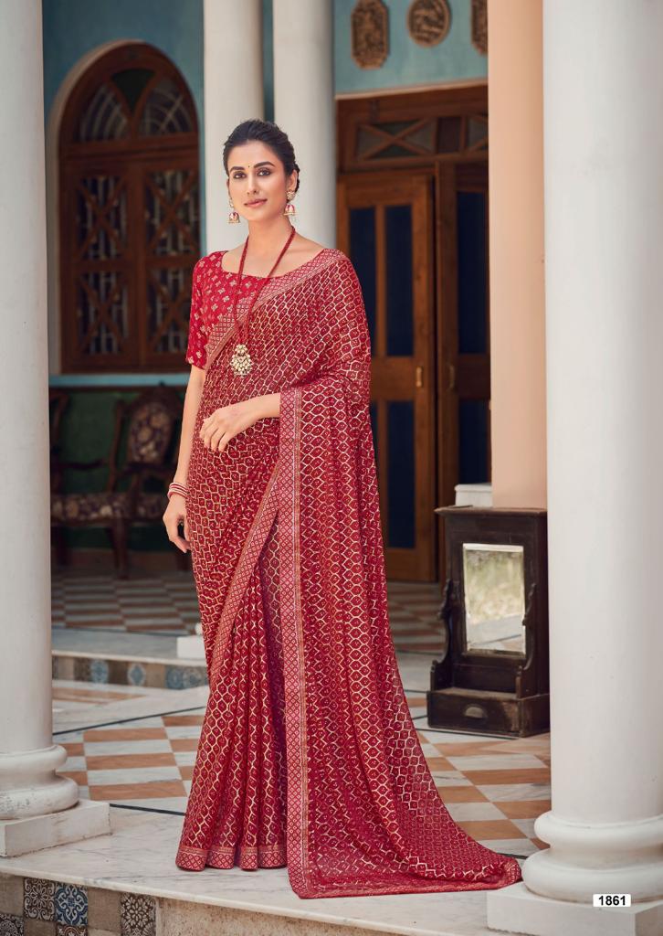 Chiffon Designer Saree with Blouse at Rs 1069 in Surat | ID: 20457543912