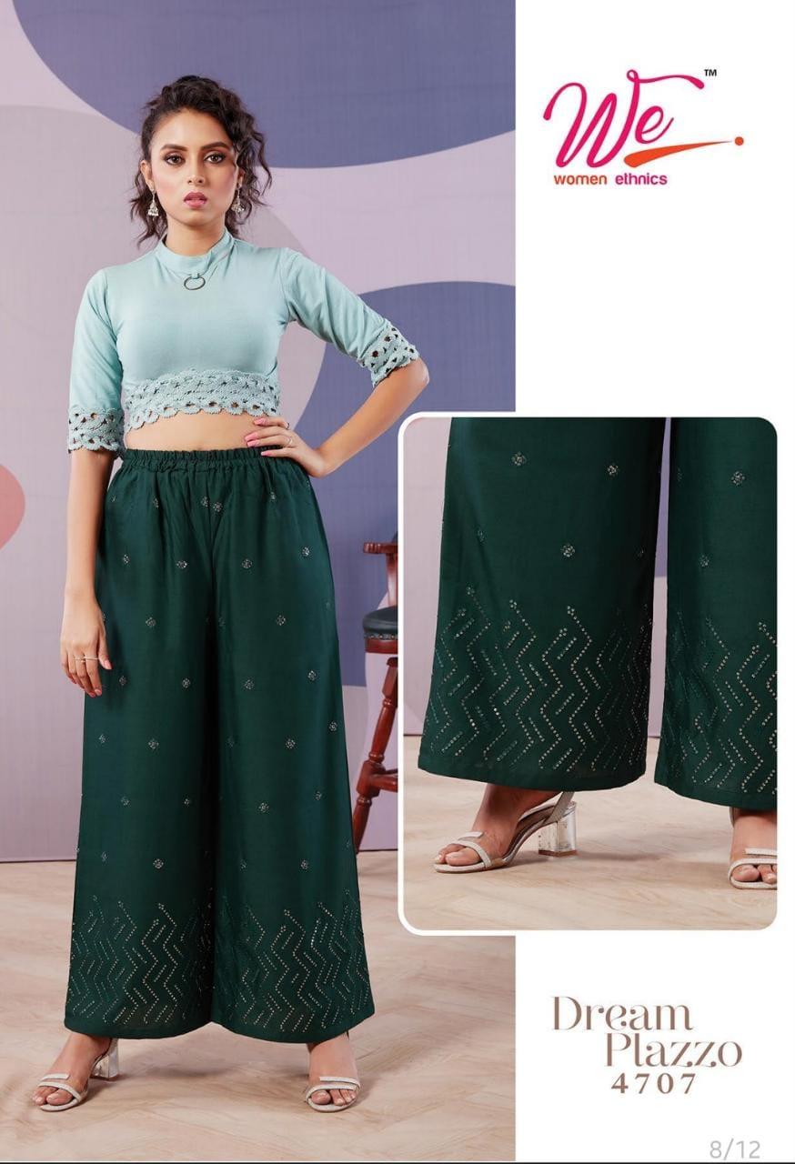 Amoha trends by Readymade C324 heavy Embroidered fancy readymade crop top  with palazzo catalogue at low rater