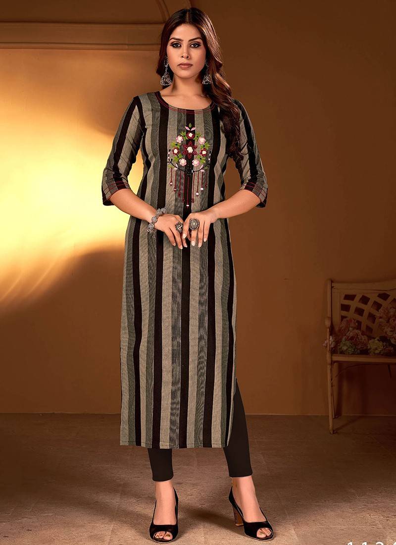 Buy online Cut Sleeve Black Colour Cotton Kurti from Kurta Kurtis for Women  by Shri Krishna Design for ₹599 at 20% off | 2024 Limeroad.com