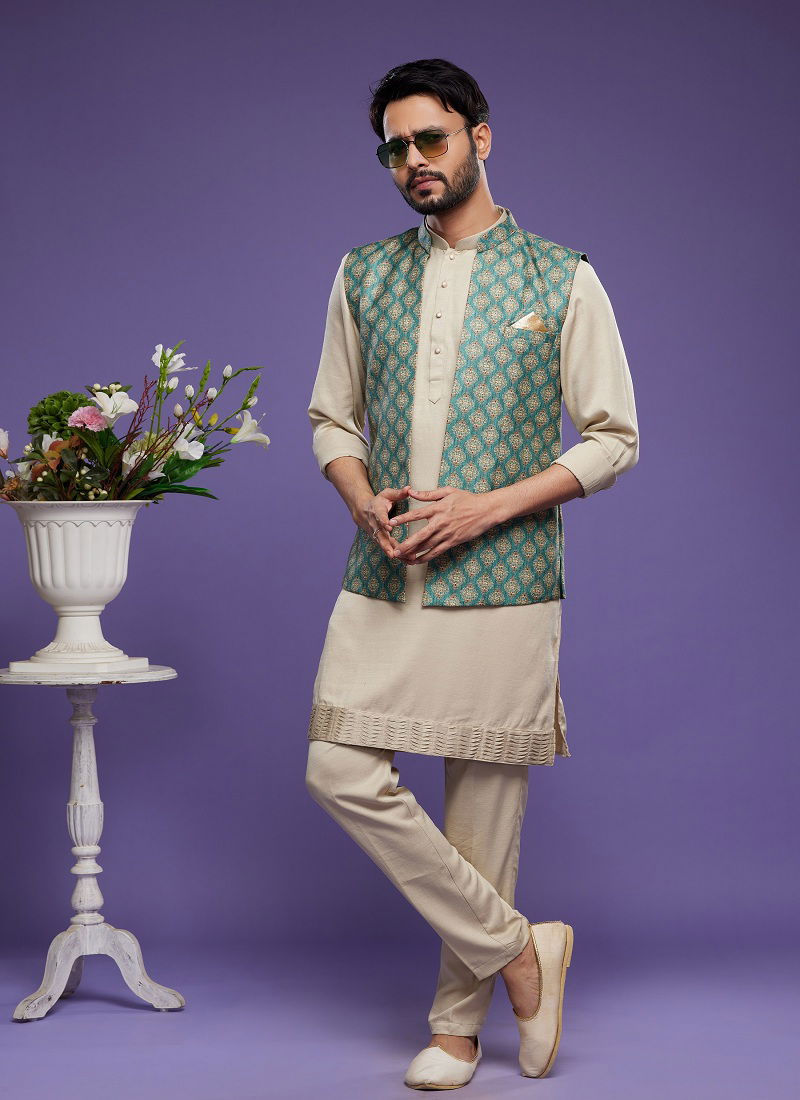 Mens Long Indo Western Jacket Set Catalog - The Ethnic World