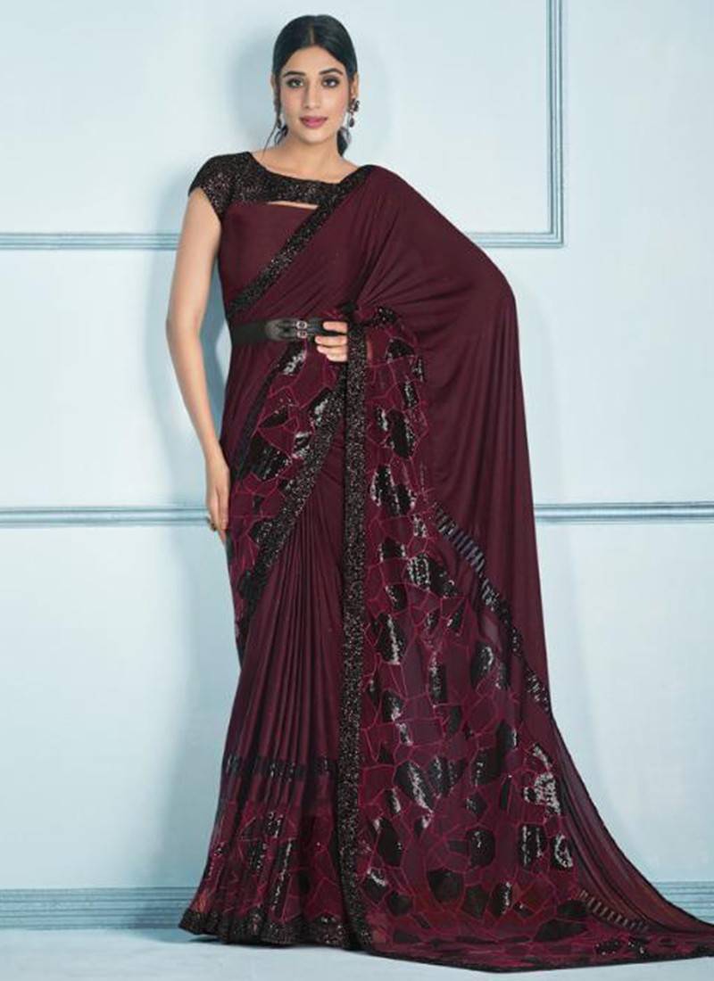 Buy Kunjkala Self Design Kanjivaram Pure Silk Maroon Sarees Online @ Best  Price In India | Flipkart.com