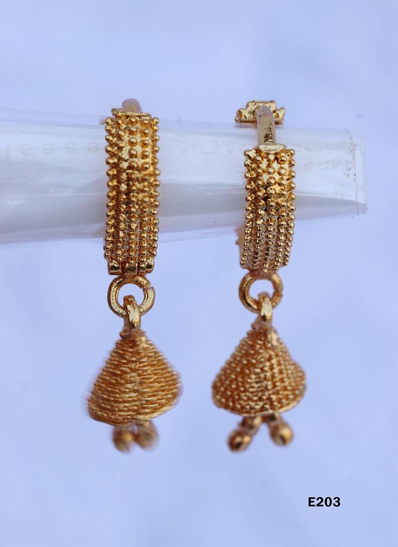 14K Yellow Gold Fancy Cut Button Earrings - Mills Jewelers
