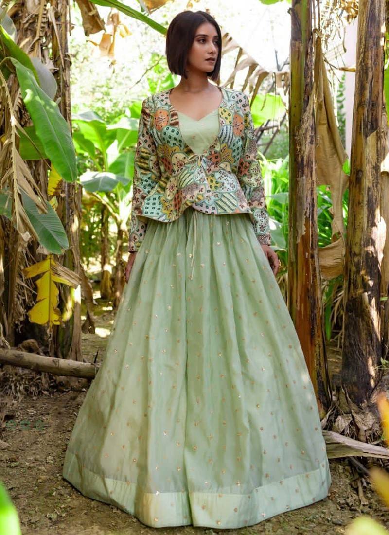 Green Colour Femina Vol 1 Latest Designer Georgette Top And Lehenga  Collection 2437 - The Ethnic World