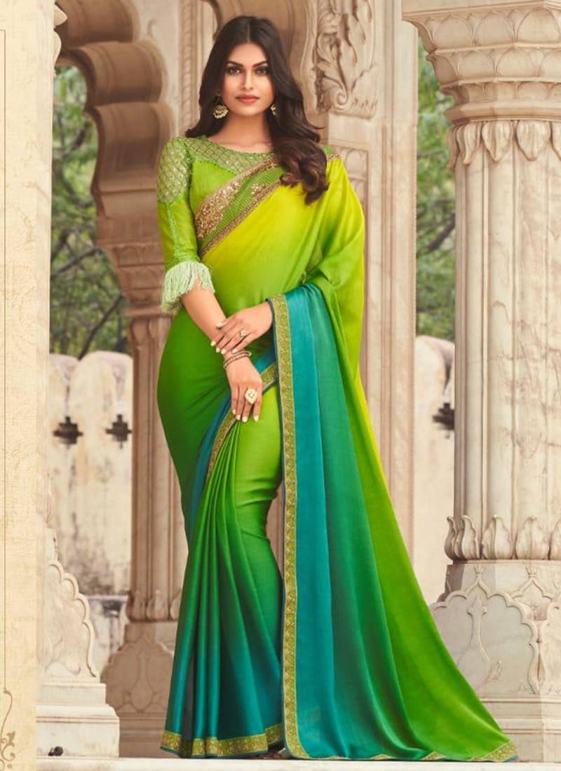 Designer Satin Silk Saree Endless Color Option Bridal Bridesmaids Wear Sari  Blouse Party Wear Satin Saree Stitched Blouse&pre-draped - Etsy