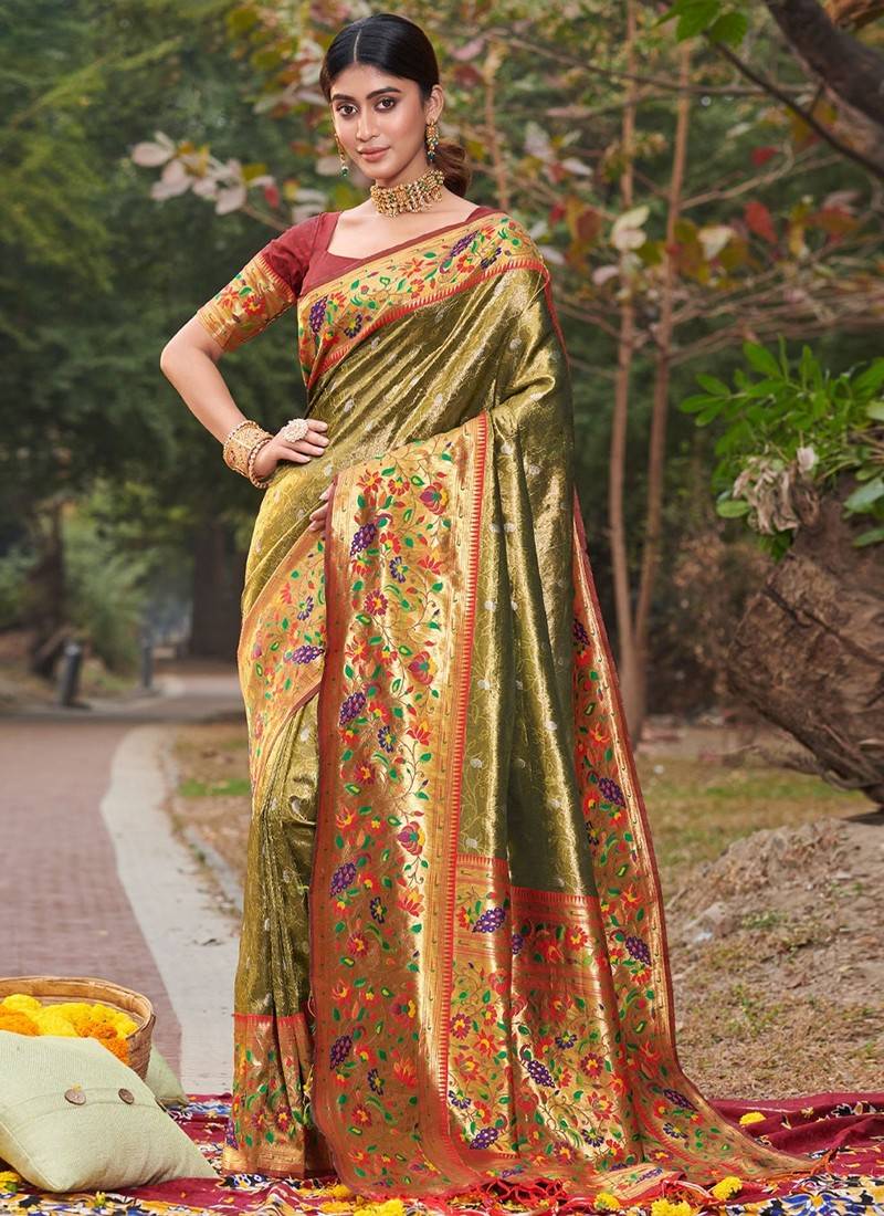 Buy MADHAV Woven Banarasi Cotton Silk Yellow Sarees Online @ Best Price In  India | Flipkart.com