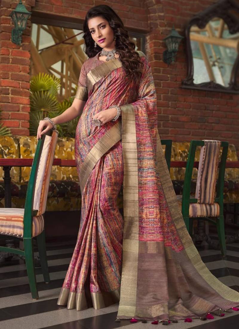 Joh Rivaaj Silk Orange Bollywood Designer Saree, Length: 6.3 m at Rs  2495/piece in Surat