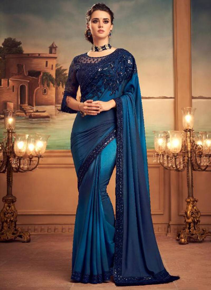 Navy Blue Fancy Classic Saree