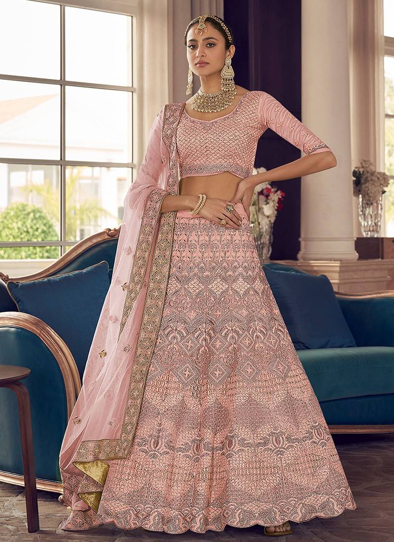 These 20+ Peach Lehengas Have Our Hearts Taken Away! | Bridal lehenga  collection, Indian bridal outfits, Indian wedding outfits