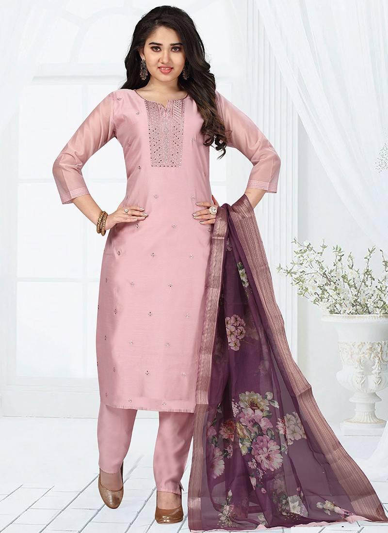 Peach Colour New Exclusive Wear Designer Embroidery Readymade Salwar Suit  Collection N F C 599 PEACH - The Ethnic World