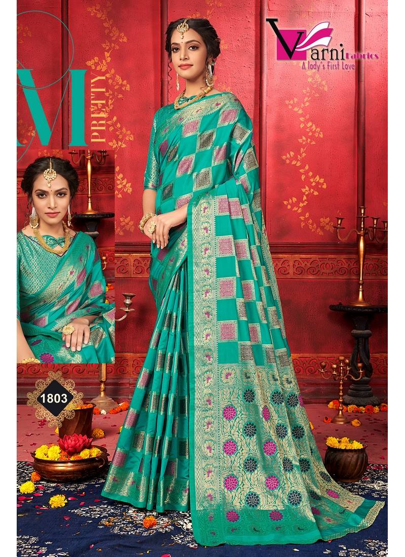 Varni Fabrics Manyavar Silk 1801-1805 Series