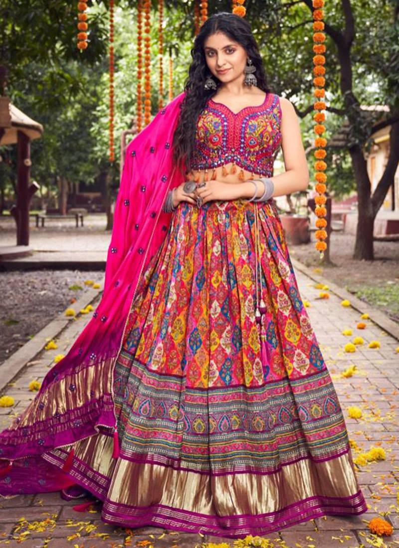 Shop Now Rani Pink Sequence Lehenga Choli in Soft Net With Dupatta –  Shopgarb Store