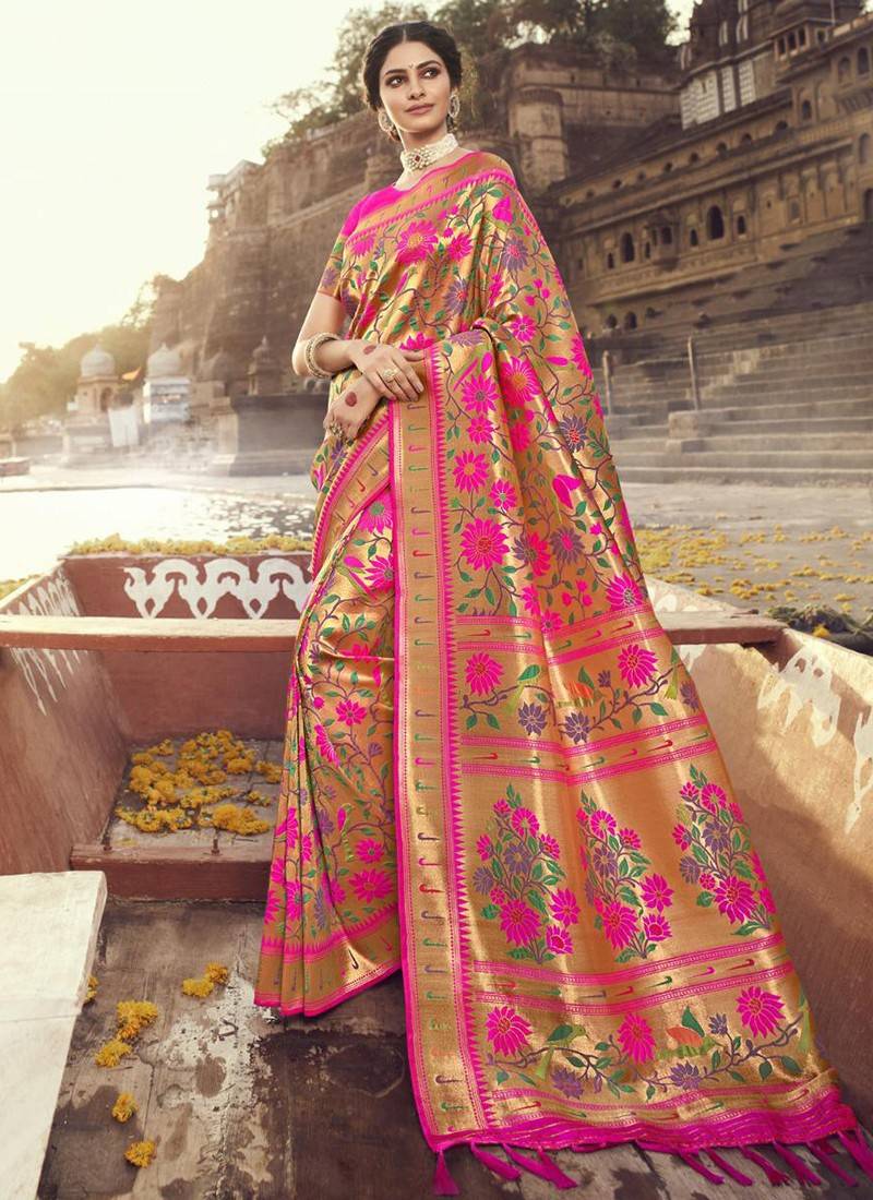 Buy online Soft Pattu Silk Printed Saree in Hubli | India - Raj Silk Villa