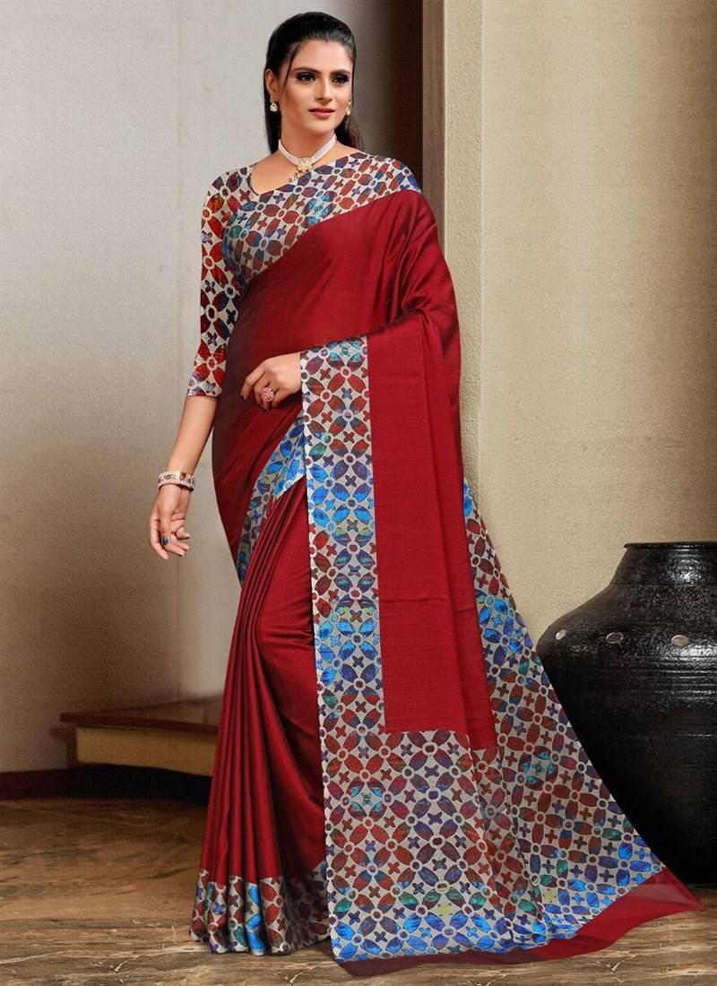 Printed Daily Wear Chiffon Saree