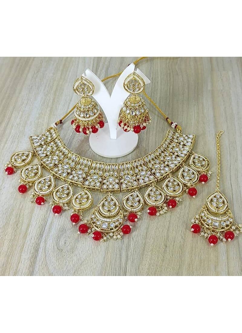 Buy The Bride Made dulhan ki behan Golden gunghroo Earrings for wedding,  haldi, mehendi function,Red earrings Online In India At Discounted Prices