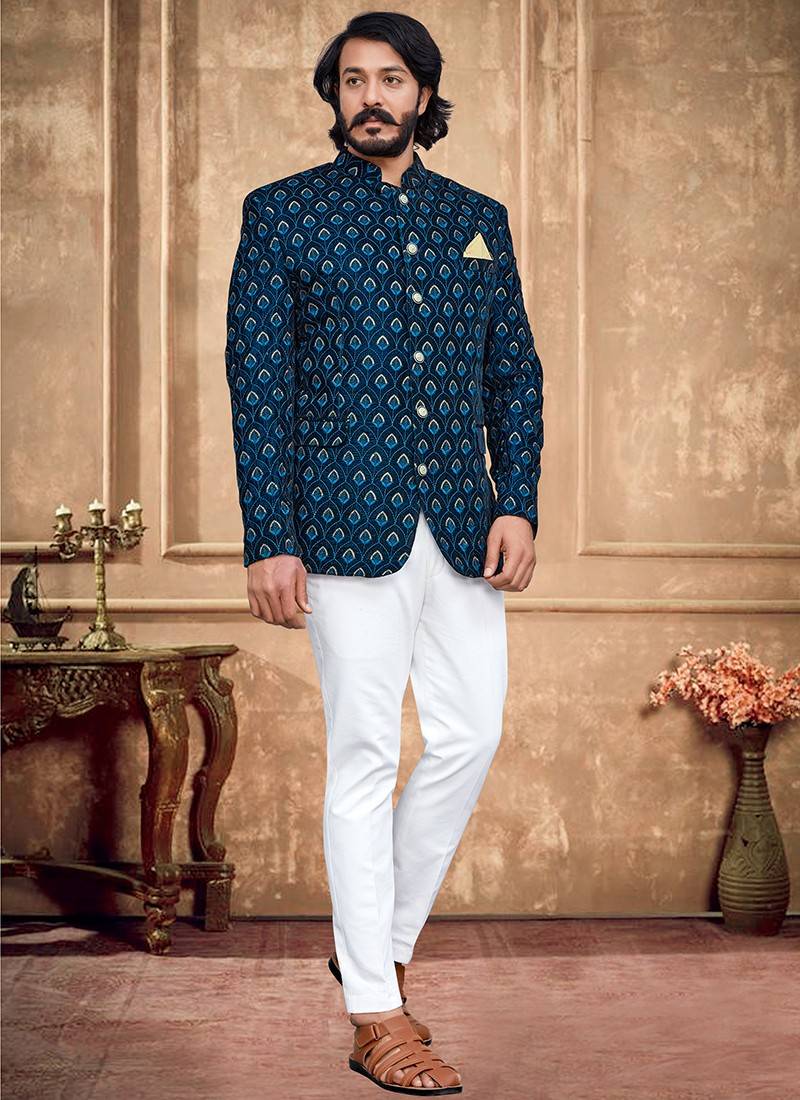 Buy Teal Blue Net Embroidered Straight Cut Salwar Suit – Gunj Fashion