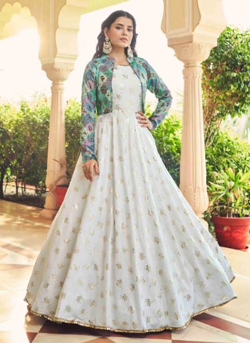 Pastel Floral Designer Anarkali Gown | Diwali Special Girls Festive  Collection | The Nesavu – The Nesavu