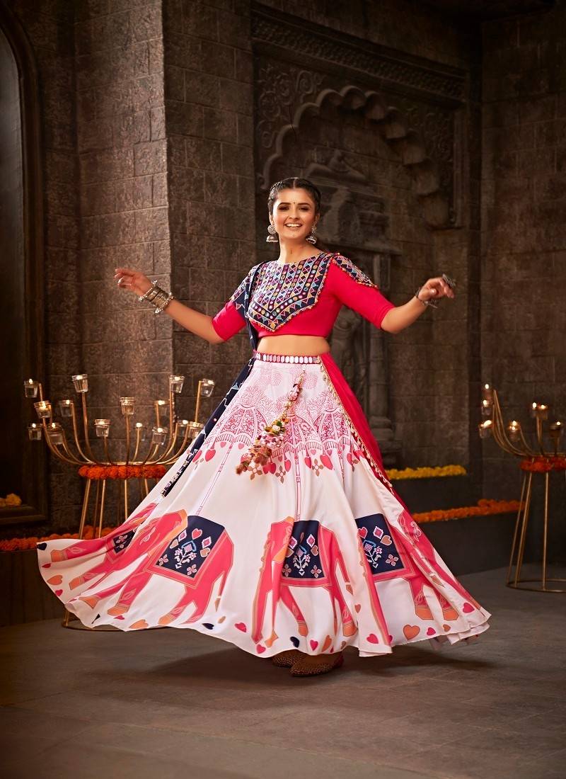 White and red color silk Indian wedding lehenga choli 608 | Indian wedding  lehenga, Designer lehenga choli, Lehenga designs