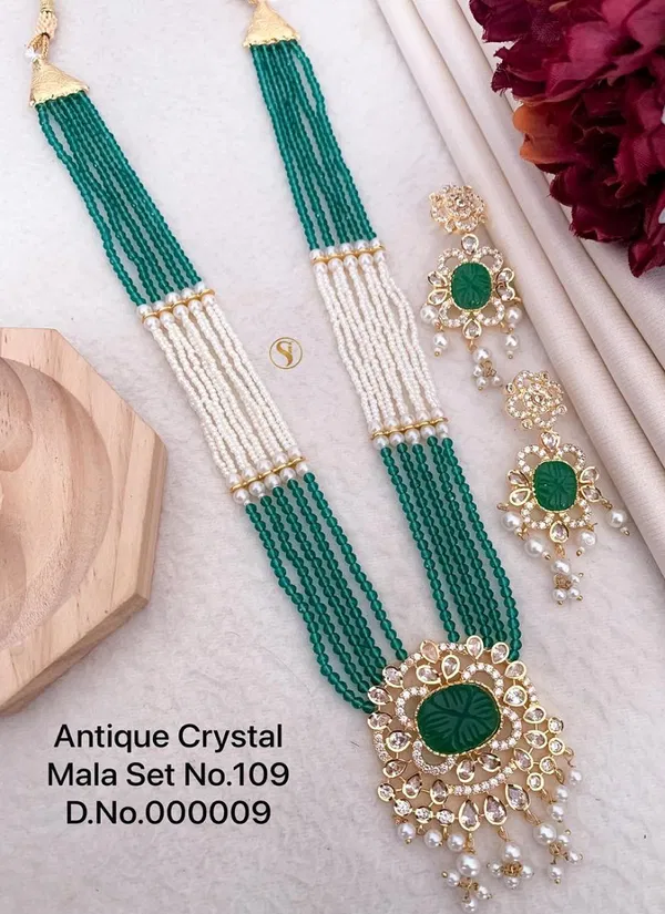 05 Antique Designer Crystal Mala Set Wholesale Price In Surat
