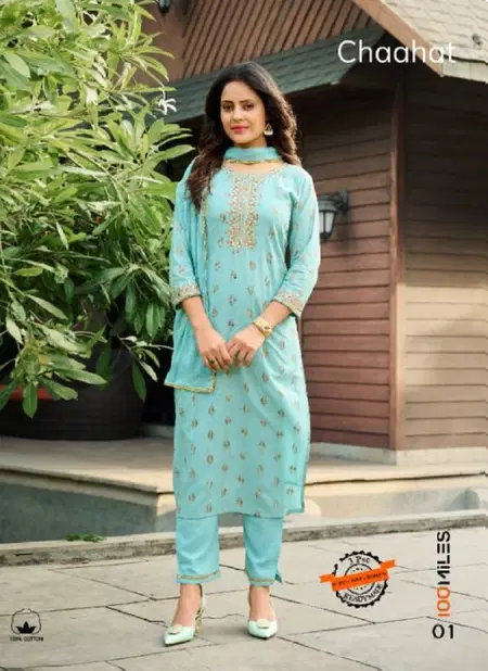 100 Miles By Chahat Readymade Salwar Suit Catalog Catalog