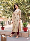 100MILES GLOSSY Jam Cotton Designer Embroidered Party Wear Kurtis Collectons