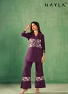 1011 Nayla Size Set Designer Work Ladies Top With Bottom Cord Set Wholesale Price In Surat	