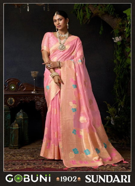 Sundari Vol 1 By Gobuni Organza Khadi Traditional Sarees Wholesale Market In Surat