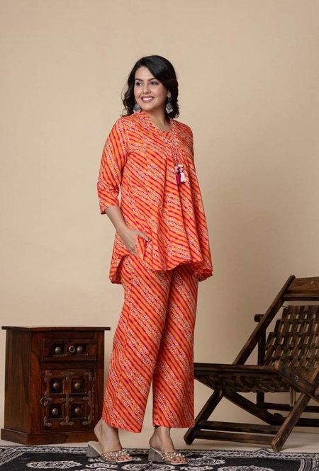 Naisha K 115 Cotton Lehariya Printed Co Ord Sets Suppliers In India