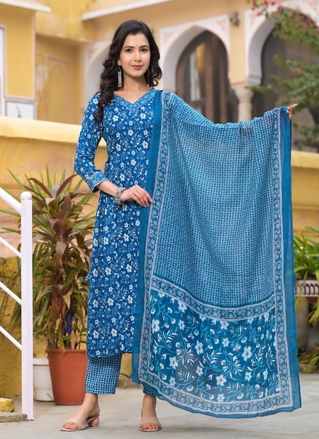 117 By Dhruvi Daily Wear Rayon Printed Readymade Suits Wholesale Price In Surat