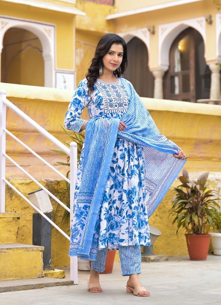 119 Dhruvi Daily Wear Rayon Printed Readymade Suits Wholesale Shop In Surat
