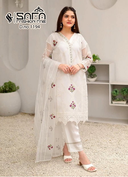 1194 Safa Fashion Embroidered Tunic Pakistani Readymade Suits