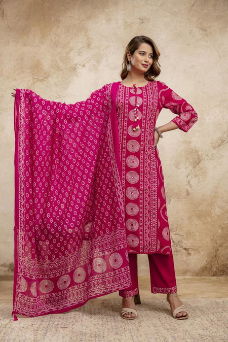 Naisha K 129 Cotton Printed Readymade Suits Wholesale Online