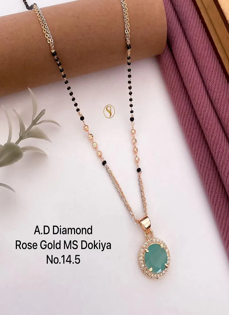 13 AD Diamond Fancy Daily Wear Dokiya Mangalsutra Wholesale Shop In Surat
