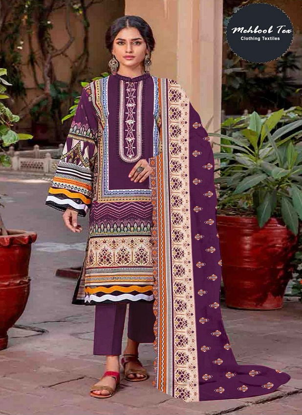 1337 A and D By Mehbbob Tex Chevron Luxury Lawn Self Embroidered Pakistani Suits Wholesale Onilne