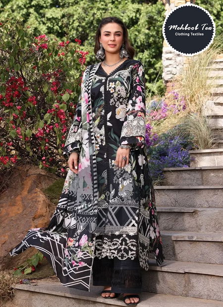 1406 and 1407 Mehboob Tex Embroidery Patch Cotton Pakistani Suits Wholesale Online Catalog