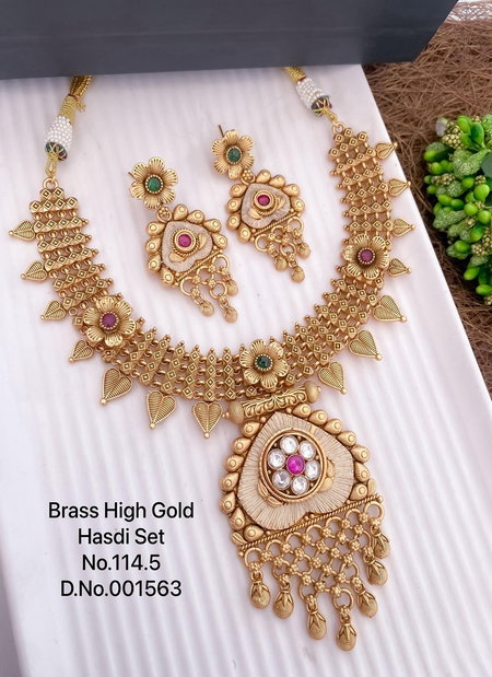 1563 BH Designer Brass High Gold Hasadi Set Wholesale Shop In Surat

