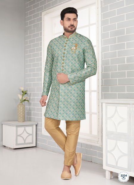 Sky Blue Colour Designer Heavy Indo western Collections  Catalog