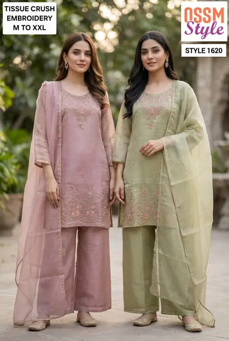 1620 By Ossm Style Salsa Beads Work Kurtis Set Size Combo 