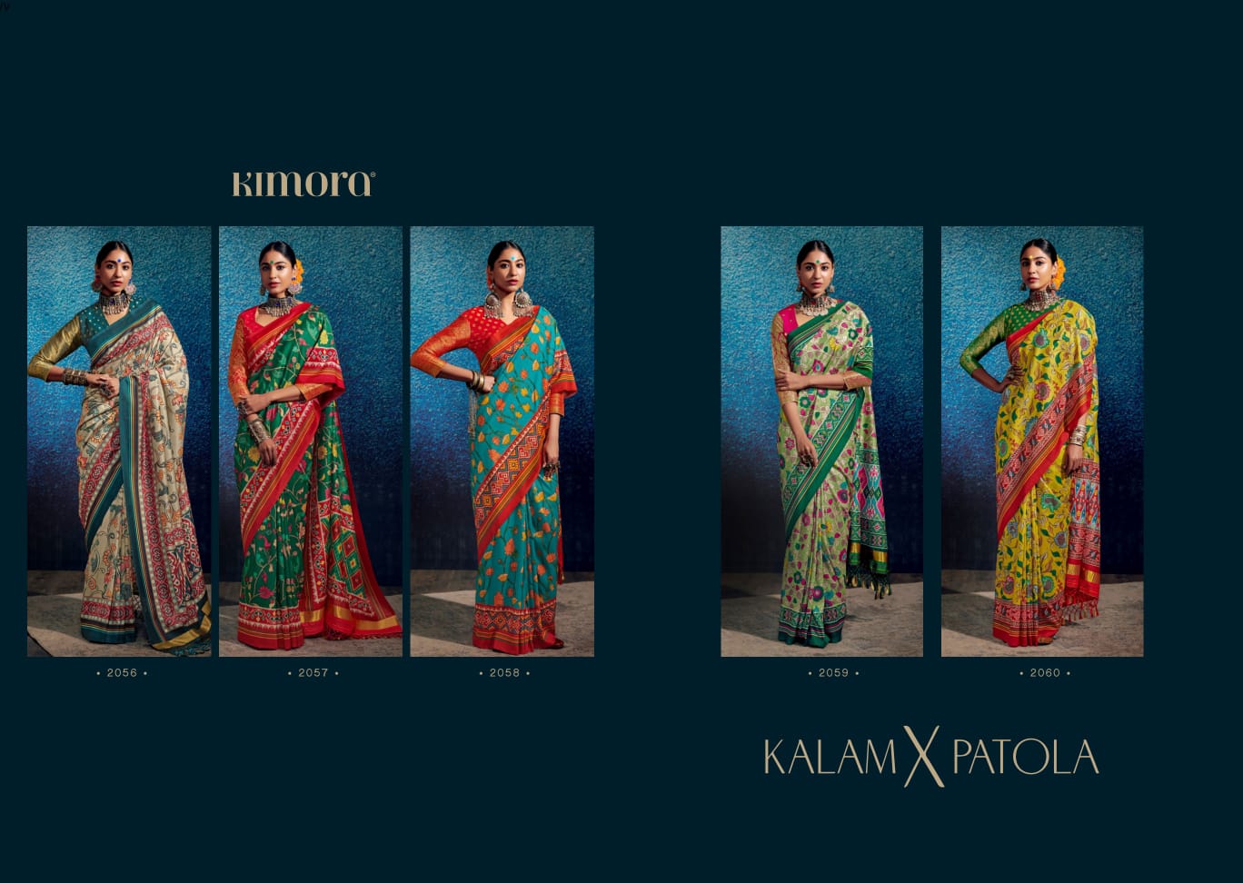 Kalam X patola By Kimora Printed Saree Catalog