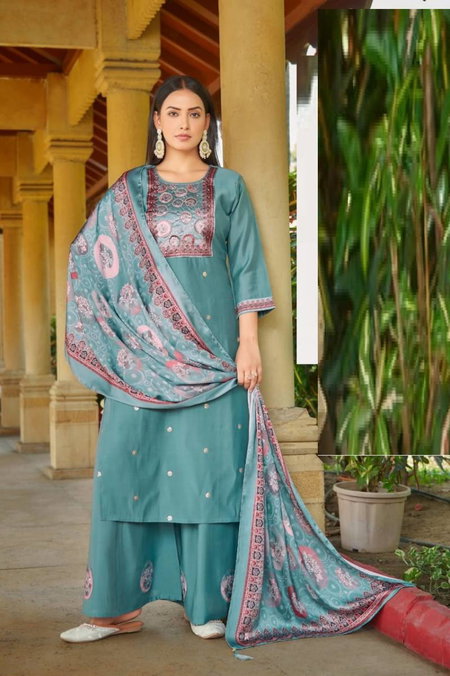 Alinee 163 To 166 Embroidered Kurti Bottom With Dupatta Wholesale In India